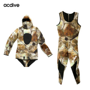 Hooded Men 3mm Neoprene Diving For Warm Professional Spearfishing Sports Two Pieces OEM ODM Camo Wetsuit