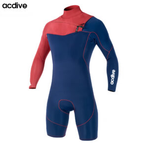 Long Sleeve Short Leg Surfing Diving Skiing Water Sports 3/2mm Neoprene Chest Zipper Kite Wetsuit