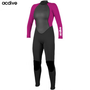 Acdive High Stretchy Women 3mm Neoprene Full Sleeve Mesh Skin Scuba Diving Surfing Snorkeling Aqua Wetsuit