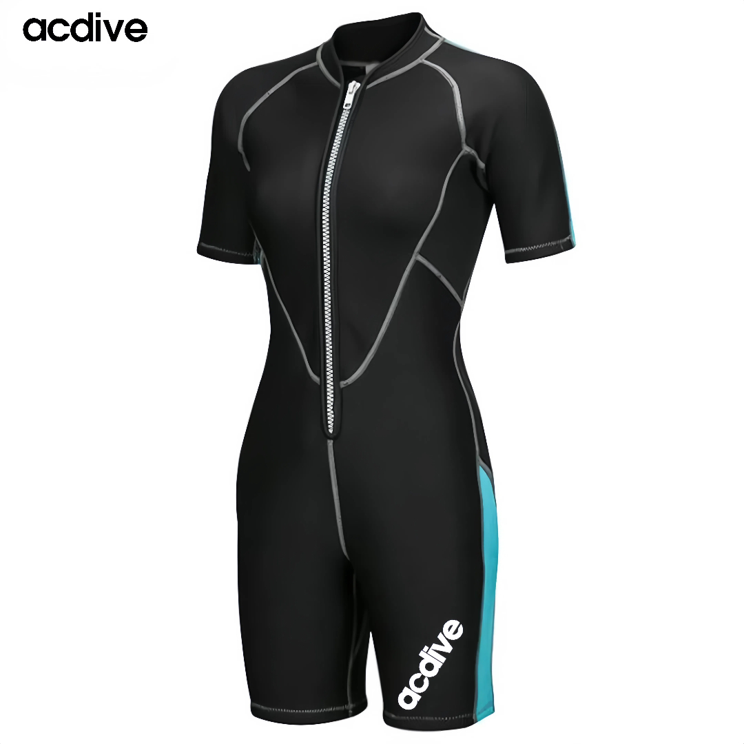 Customized Unisex 2mm ODM OEM Neoprene Suits Surfing Swimming Free Diving Front Zip Short Sleeve Wetsuit - Image 3