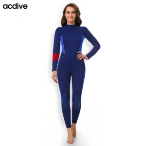 New Women Customized 3mm High Stretchy Neoprene Back Zip Surfing Free Diving Snorkeling Thermal Wetsuit