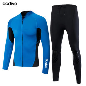 High Stretchy Adult 2PCS Design Free Diving 2mm Cr Neoprene Surfing Snorkeling Keep Warm Aqua Wetsuit