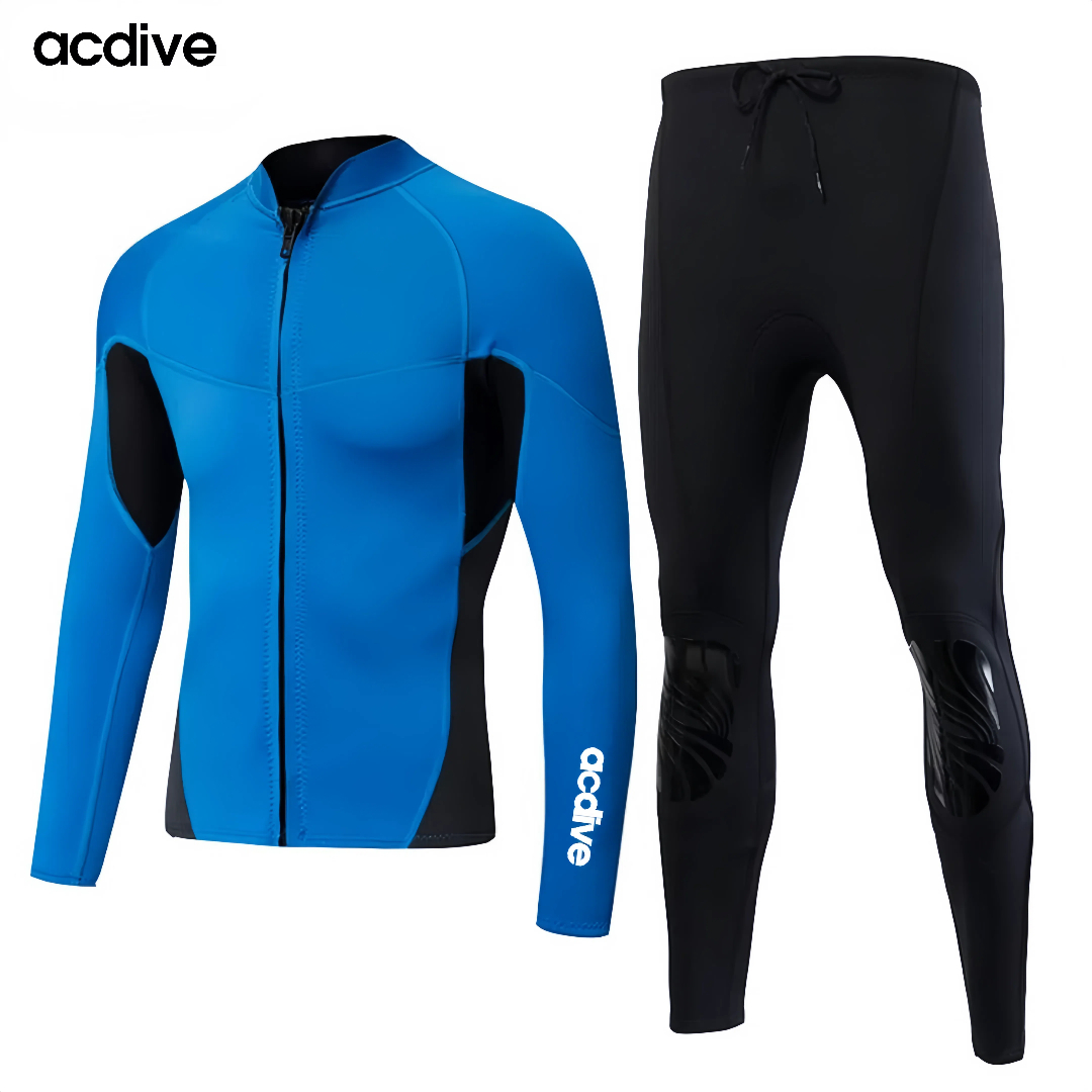 High Stretchy Adult 2PCS Design Free Diving 2mm Cr Neoprene Surfing Snorkeling Keep Warm Aqua Wetsuit