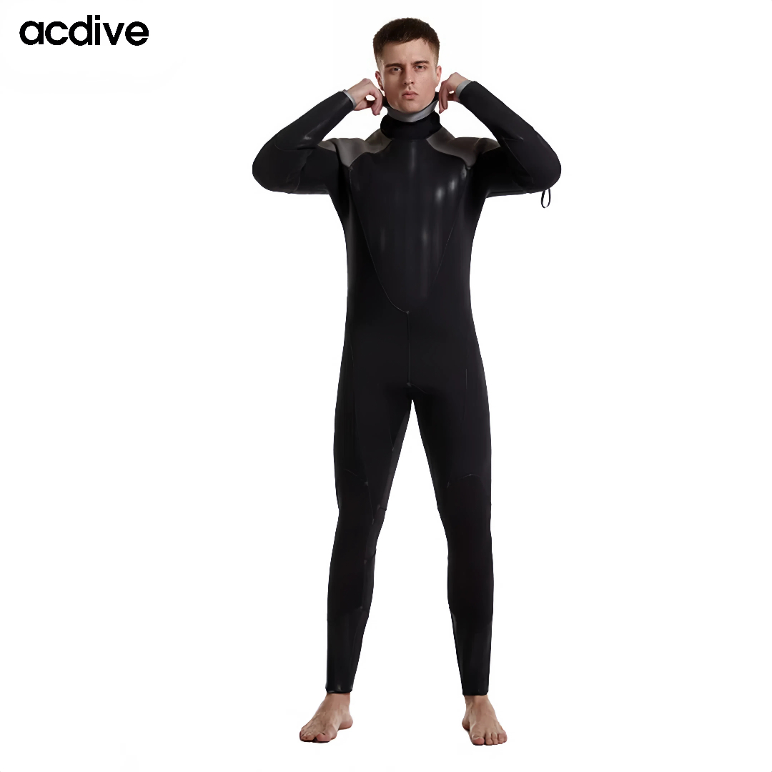 Professional 7/5mm Adult Customized Full Sleeve High Protection Cr Neoprene Sealed Semi Dry Wetsuits - Image 2