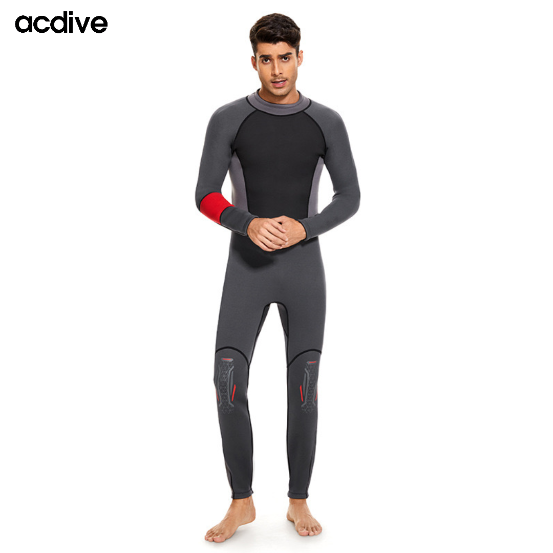 High Stretchy Adult 3mm Neoprene Customized Scuba Diving Snorkeling Surfing Thermal Full Back Zip Wetsuit - Image 2