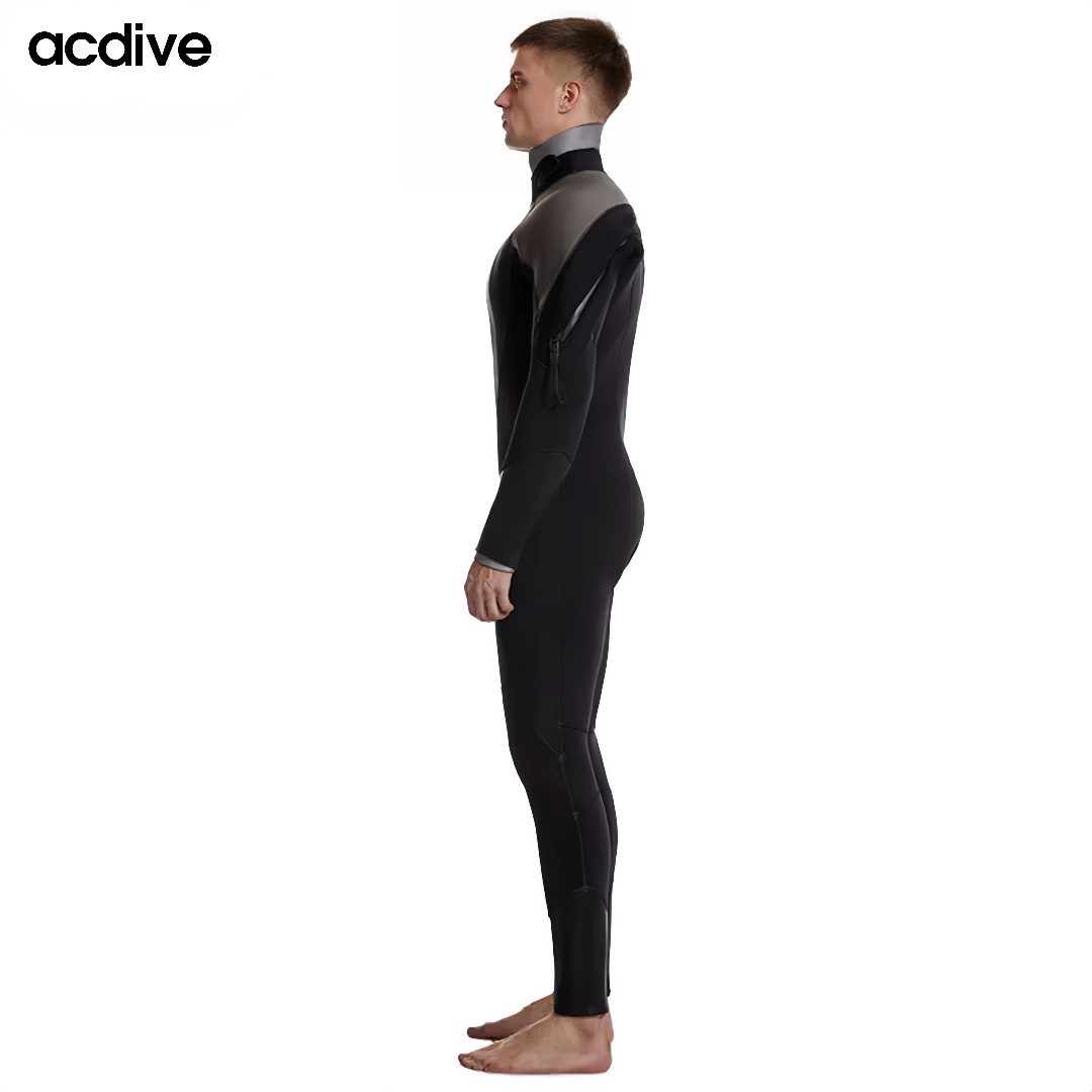 Professional 7/5mm Adult Customized Full Sleeve High Protection Cr Neoprene Sealed Semi Dry Wetsuits - Image 3