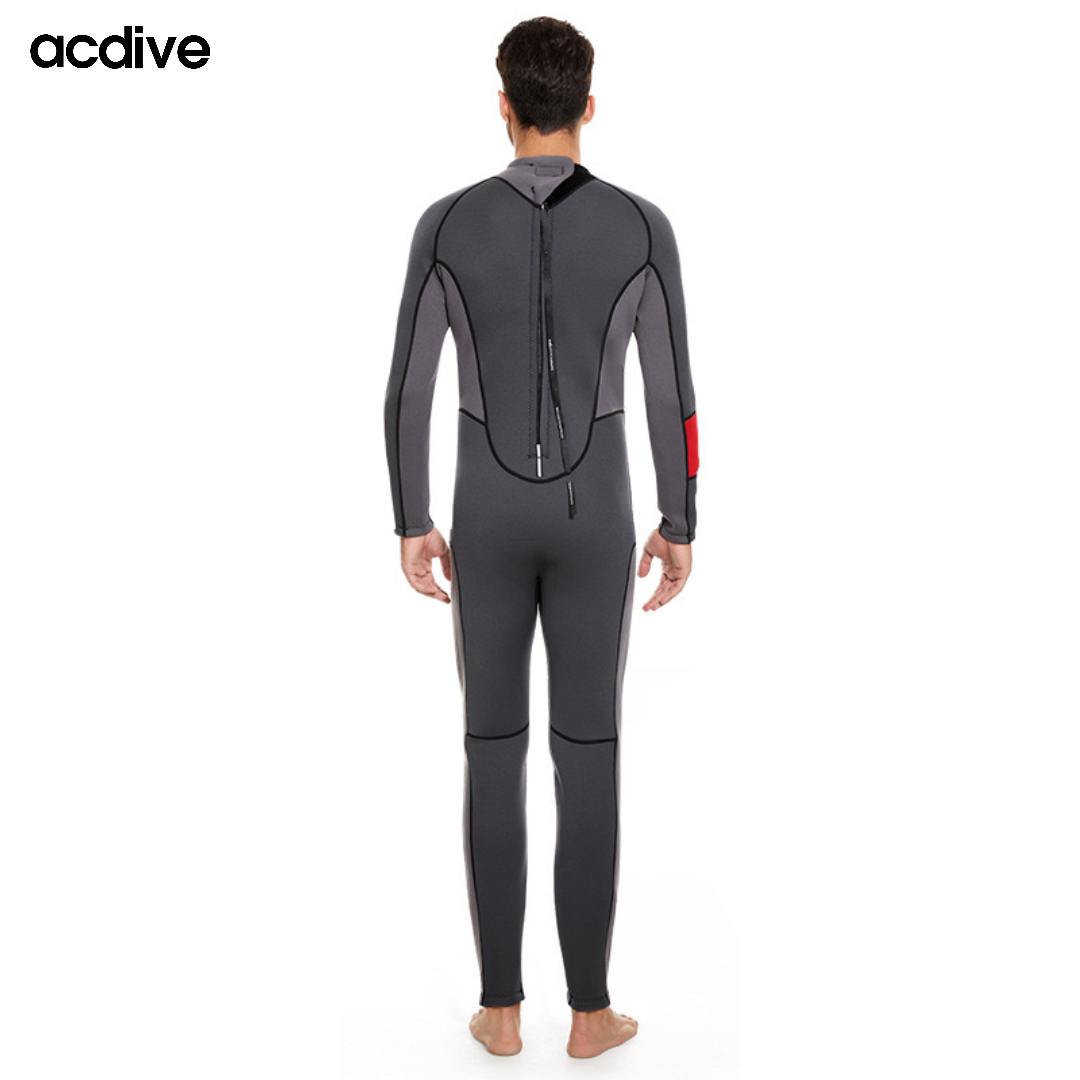 High Stretchy Adult 3mm Neoprene Customized Scuba Diving Snorkeling Surfing Thermal Full Back Zip Wetsuit - Image 4