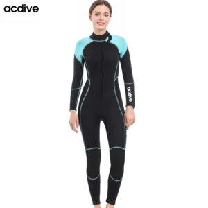 Customized New Patterns Women 3mm High Stretchy Neoprene Surfing Scuba Diving Back Zip Full Aqua Wetsuit