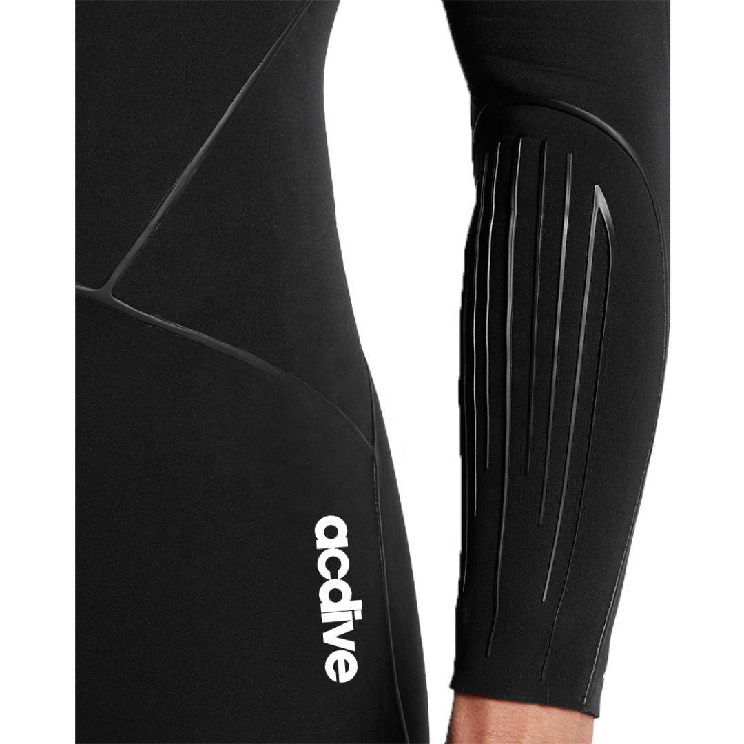 4/3mm Chest Zip Free Diving Kite Surfing Eco Friendly Thermal Elastic Neoprene Tape Sealed Hoodie Full Wetsuit - Image 4