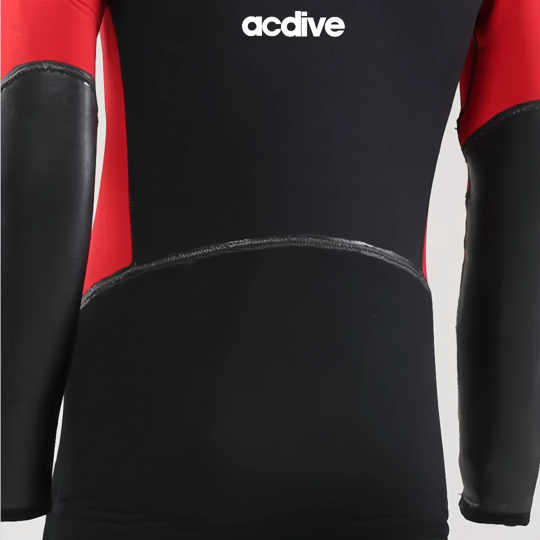 Customized 5mm Men Glued Slant Zip Neoprene Long Sleeve Johns Short Leg Hooded Canoeing Kayaking Diving Wetsuit - Image 4