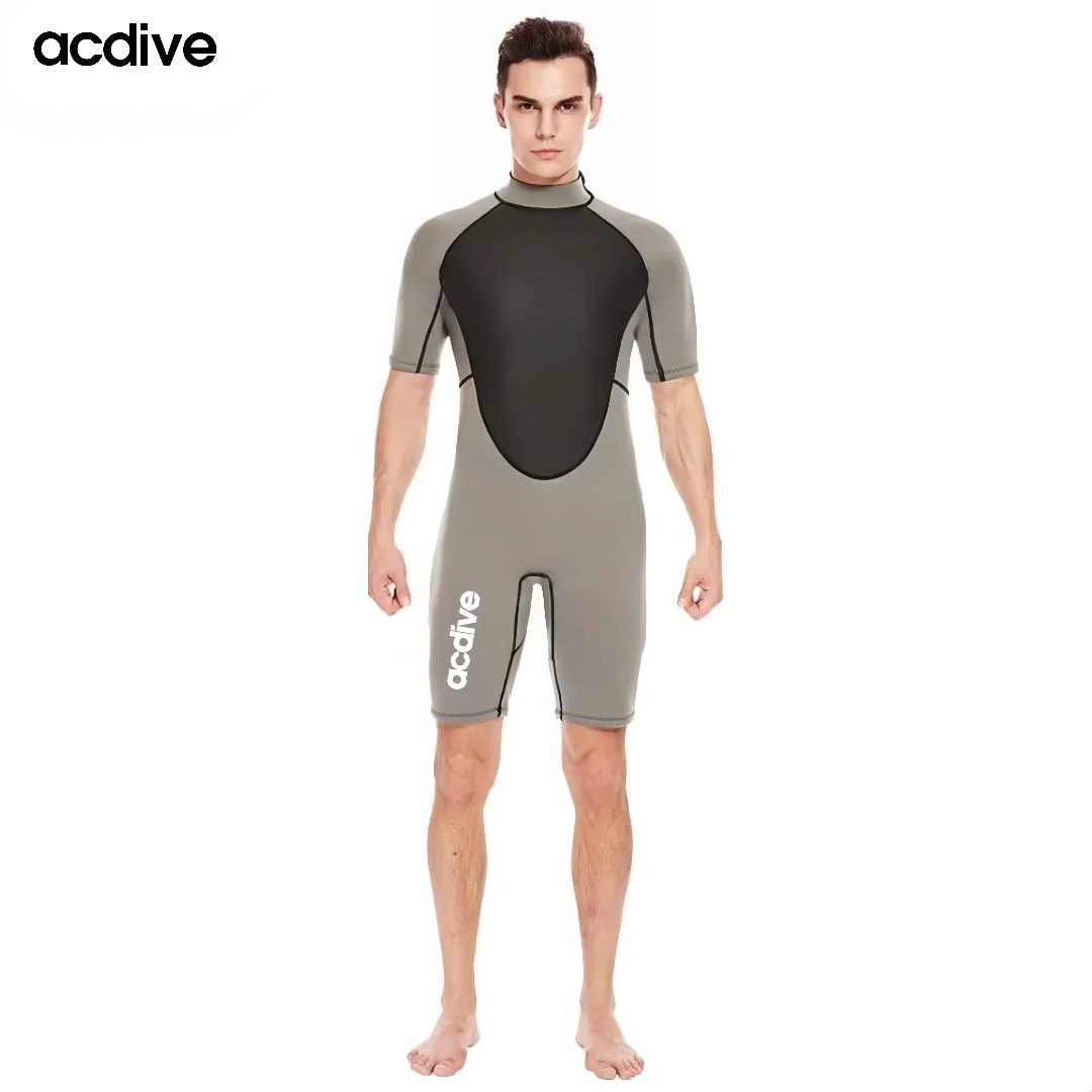 Customized Shark Skin 3mm Neoprene Adult Short Sleeve Surfing Snorkeling Diving Swimming Wetsuit - Image 3
