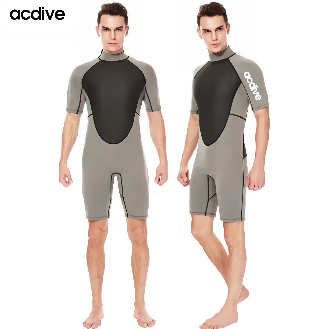 Customized Shark Skin 3mm Neoprene Adult Short Sleeve Surfing Snorkeling Diving Swimming Wetsuit