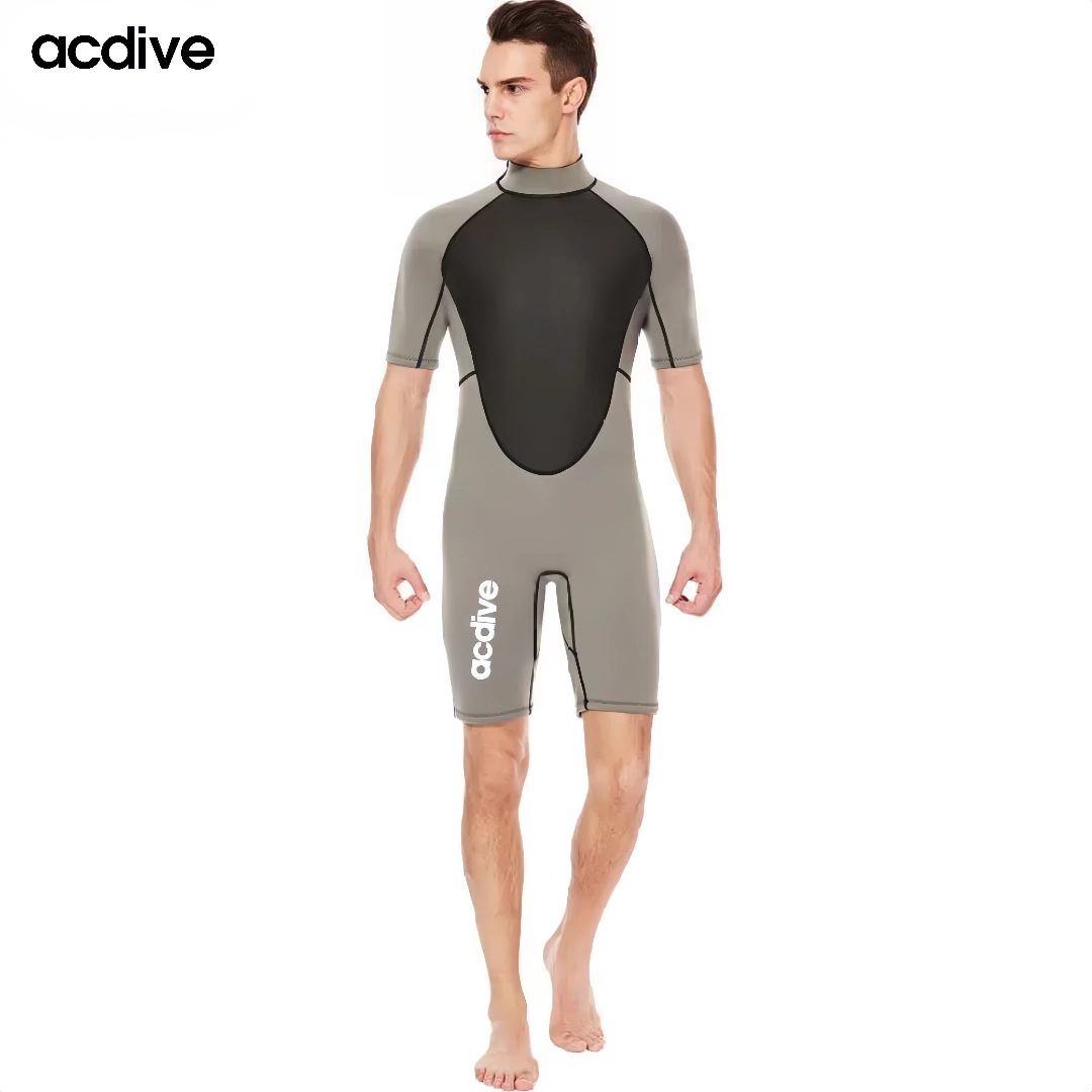Customized Shark Skin 3mm Neoprene Adult Short Sleeve Surfing Snorkeling Diving Swimming Wetsuit - Image 2