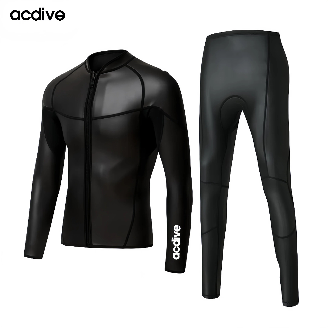 High Stretchy Adult 2PCS Design Free Diving 2mm Cr Neoprene Surfing Snorkeling Keep Warm Aqua Wetsuit - Image 4
