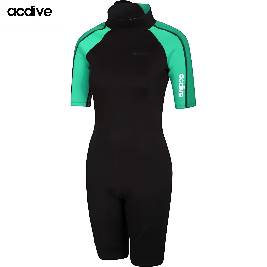 Acdive New Women 3mm Neoprene Surfing Scuba Free Diving Suits Custom Printed Short Sleeve Aqua Wetsuit - Image 3