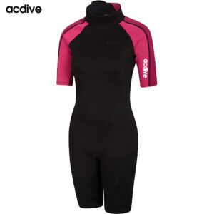 Acdive New Women 3mm Neoprene Surfing Scuba Free Diving Suits Custom Printed Short Sleeve Aqua Wetsuit