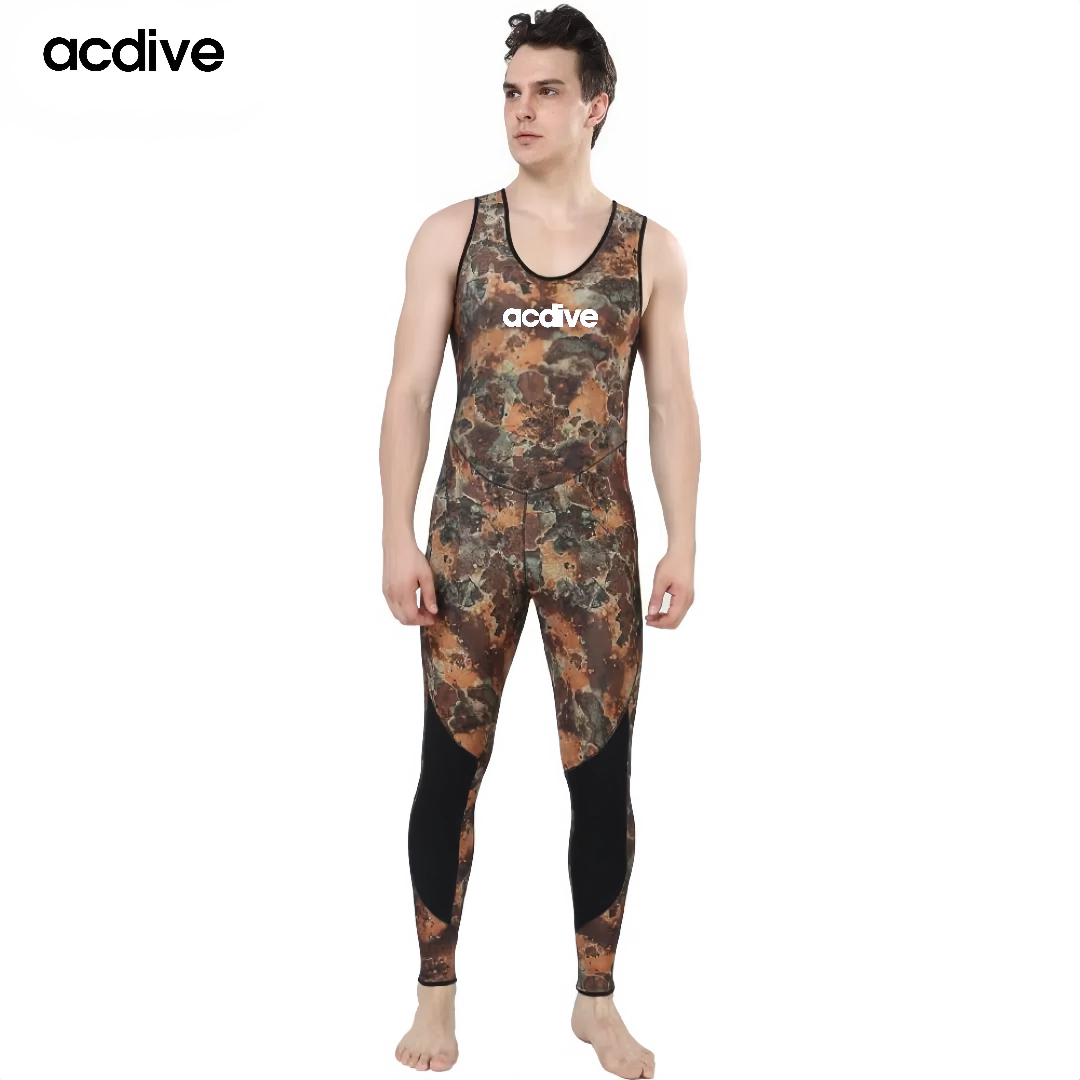 New 5mm Professional Camo Spearfishing 2. PCS Neoprene Men Diving Hoodie Customized Underwater Wetsuit - Image 4