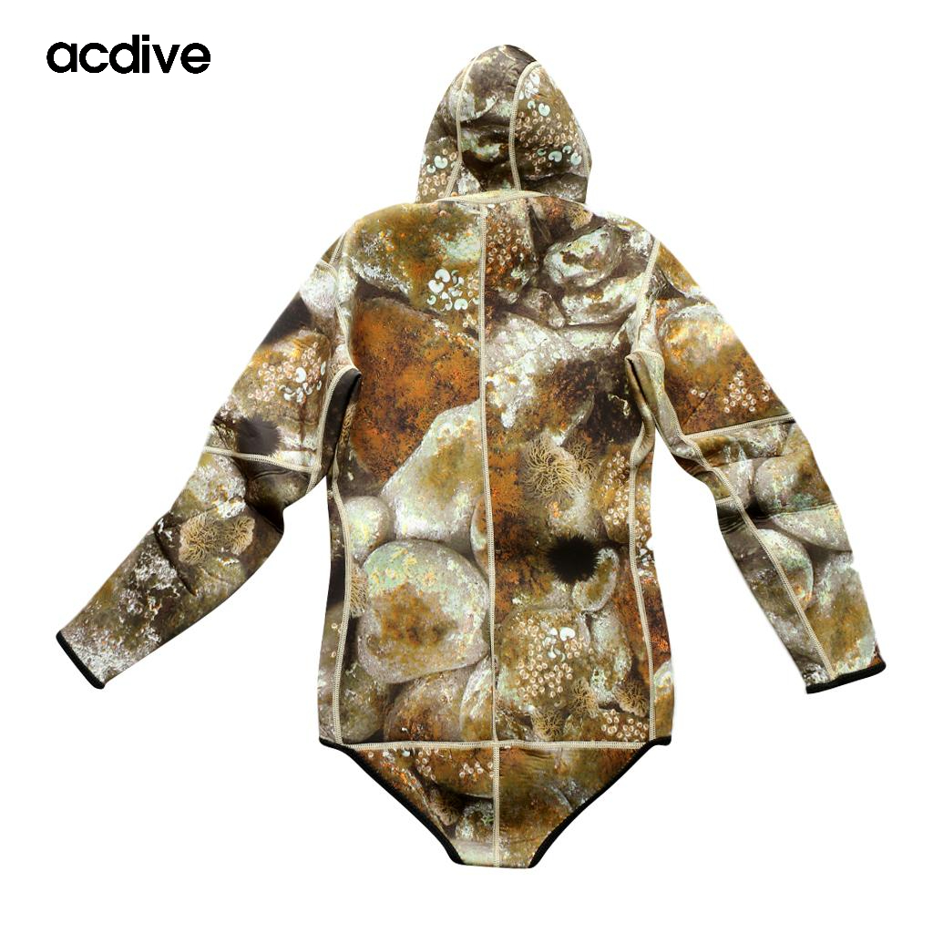 Hooded Men 3mm Neoprene Diving For Warm Professional Spearfishing Sports Two Pieces OEM ODM Camo Wetsuit - Image 3