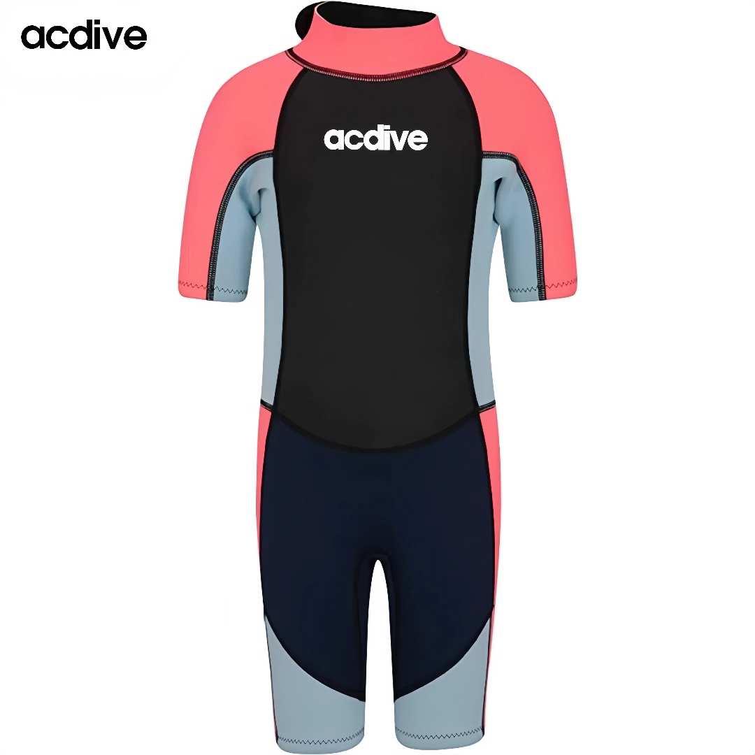Colorful Children Customized 3mm Neoprene Short Sleeve Surfing Swimming Snorkeling Keep Warm Aqua Wetsuit