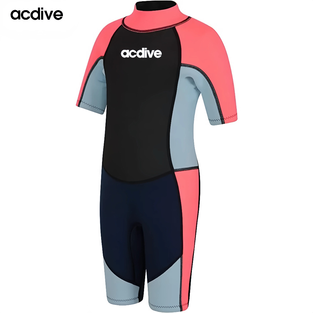 Colorful Children Customized 3mm Neoprene Short Sleeve Surfing Swimming Snorkeling Keep Warm Aqua Wetsuit - Image 2
