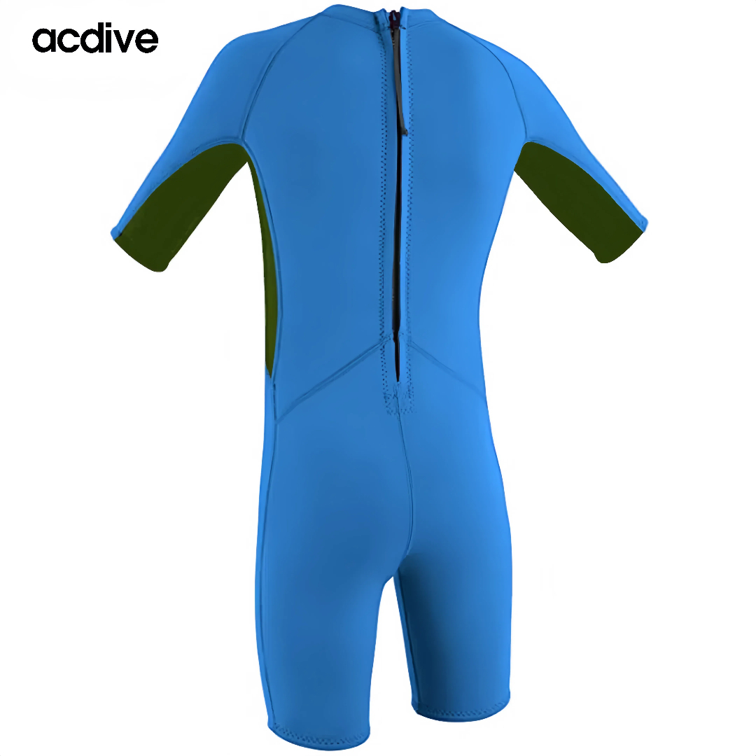 Acdive New Customized Men 3/2mm Colorful Stretchy Neoprene Short Sleeve Surfing Diving Snorkeling Wetsuit - Image 4