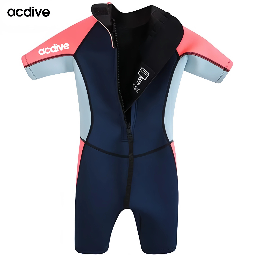 Colorful Children Customized 3mm Neoprene Short Sleeve Surfing Swimming Snorkeling Keep Warm Aqua Wetsuit - Image 4