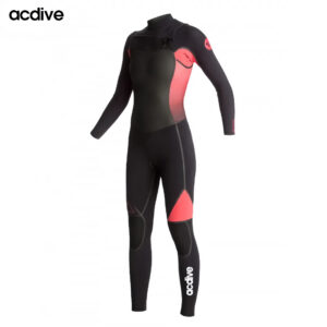 Customized Brand Colors Women 4/3mm Super Stretchy Neoprene Chest Zip Kite Surfing Free Diving Tape Sealed Wetsuit