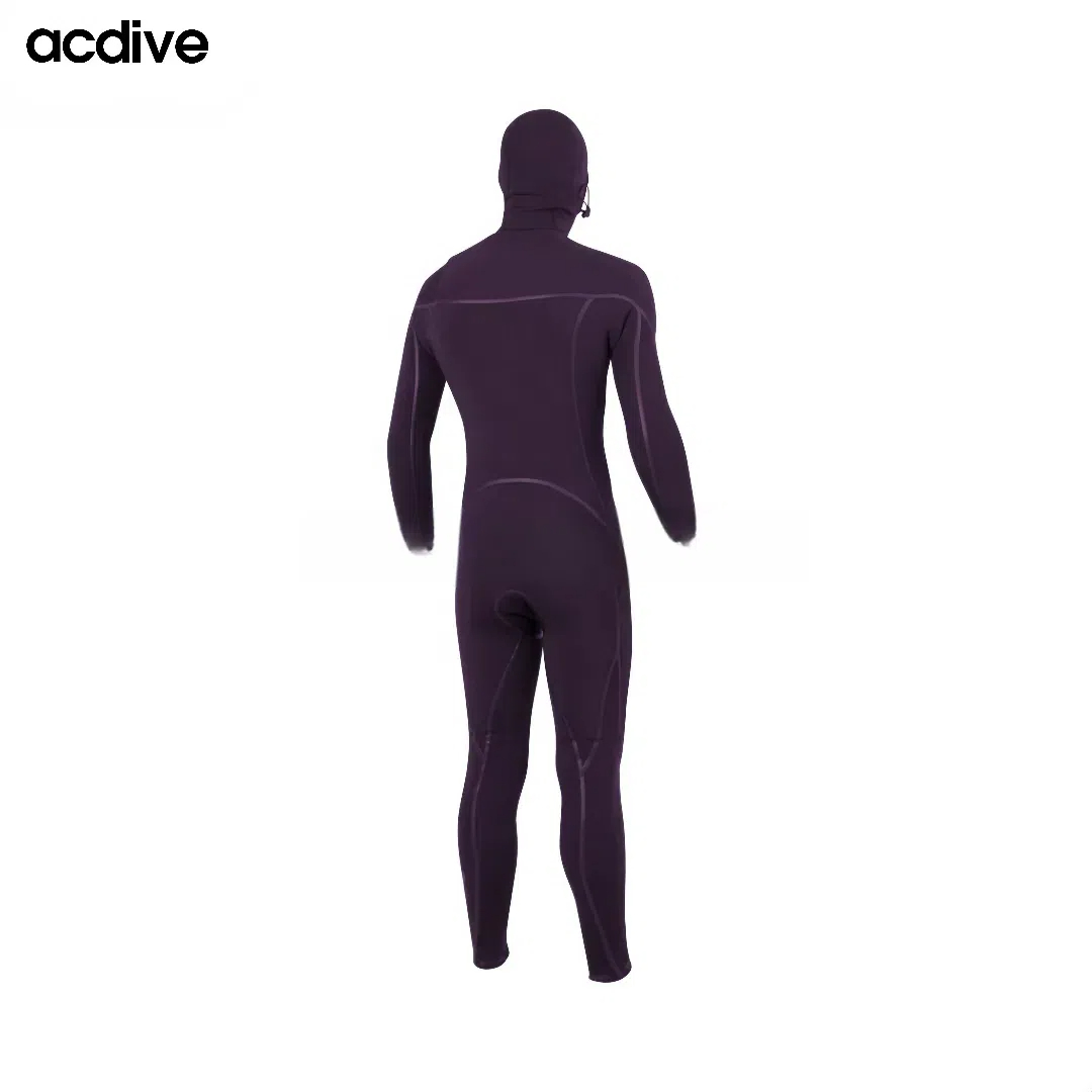 Adult Customized Super Stretchy 5/4mm Neoprene Chest Zip Hoodie Tape Sealed Kite Surfing Free Diving Wetsuit - Image 2