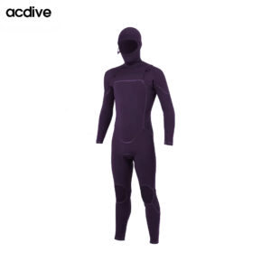 Adult Customized Super Stretchy 5/4mm Neoprene Chest Zip Hoodie Tape Sealed Kite Surfing Free Diving Wetsuit