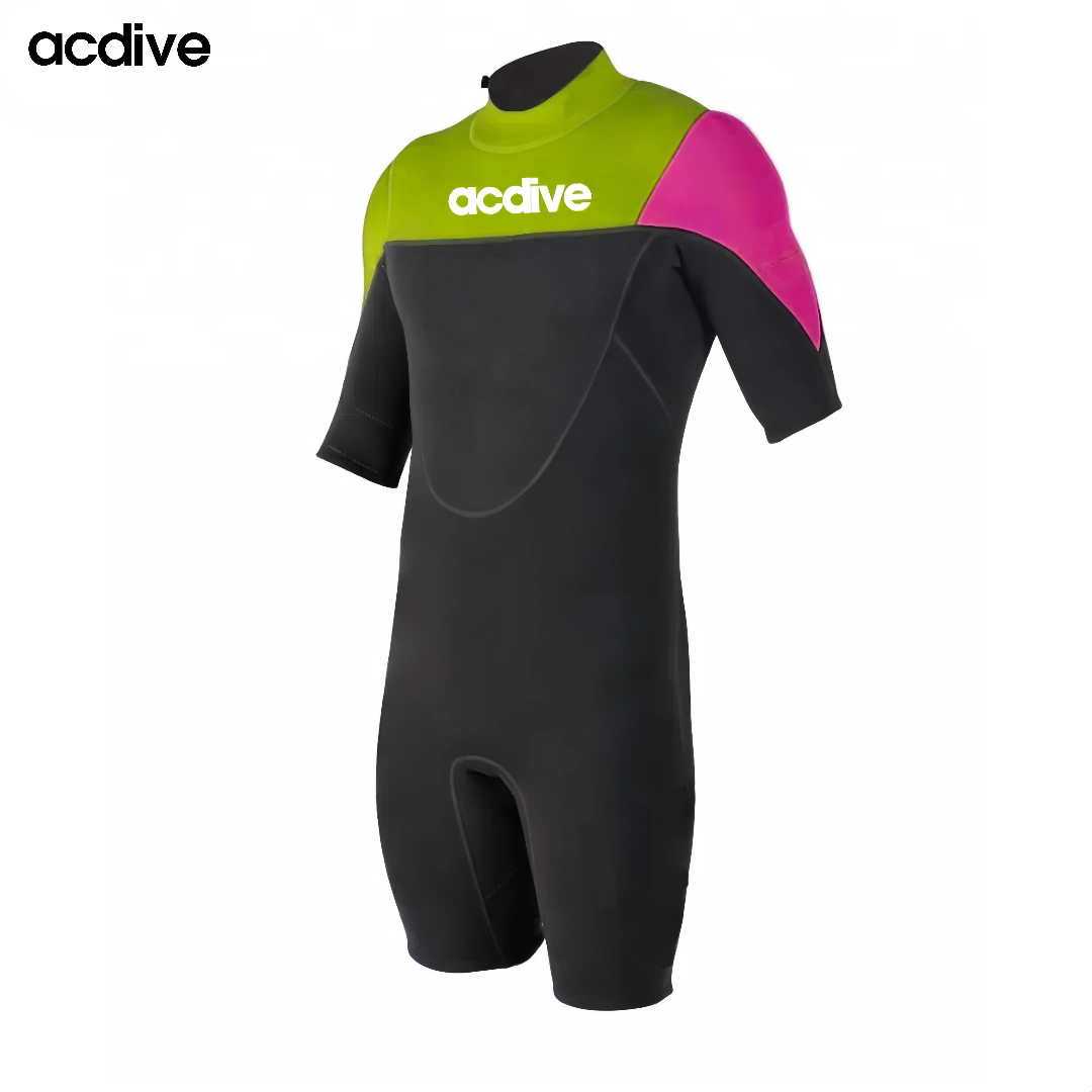 High Quality Adult Short Sleeve 3mm Stretchy Neoprene Suits OEM ODM Surfing Swimming Snorkeling Wetsuit - Image 3