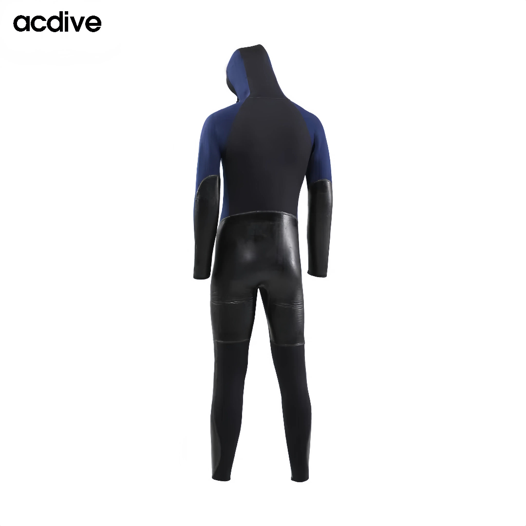 OEM High-Quality 5mm Full Glued Neoprene Wetsuit - Men's Hooded Slant Zip Design with Latex Coating for Kayaking & Sports - Image 2