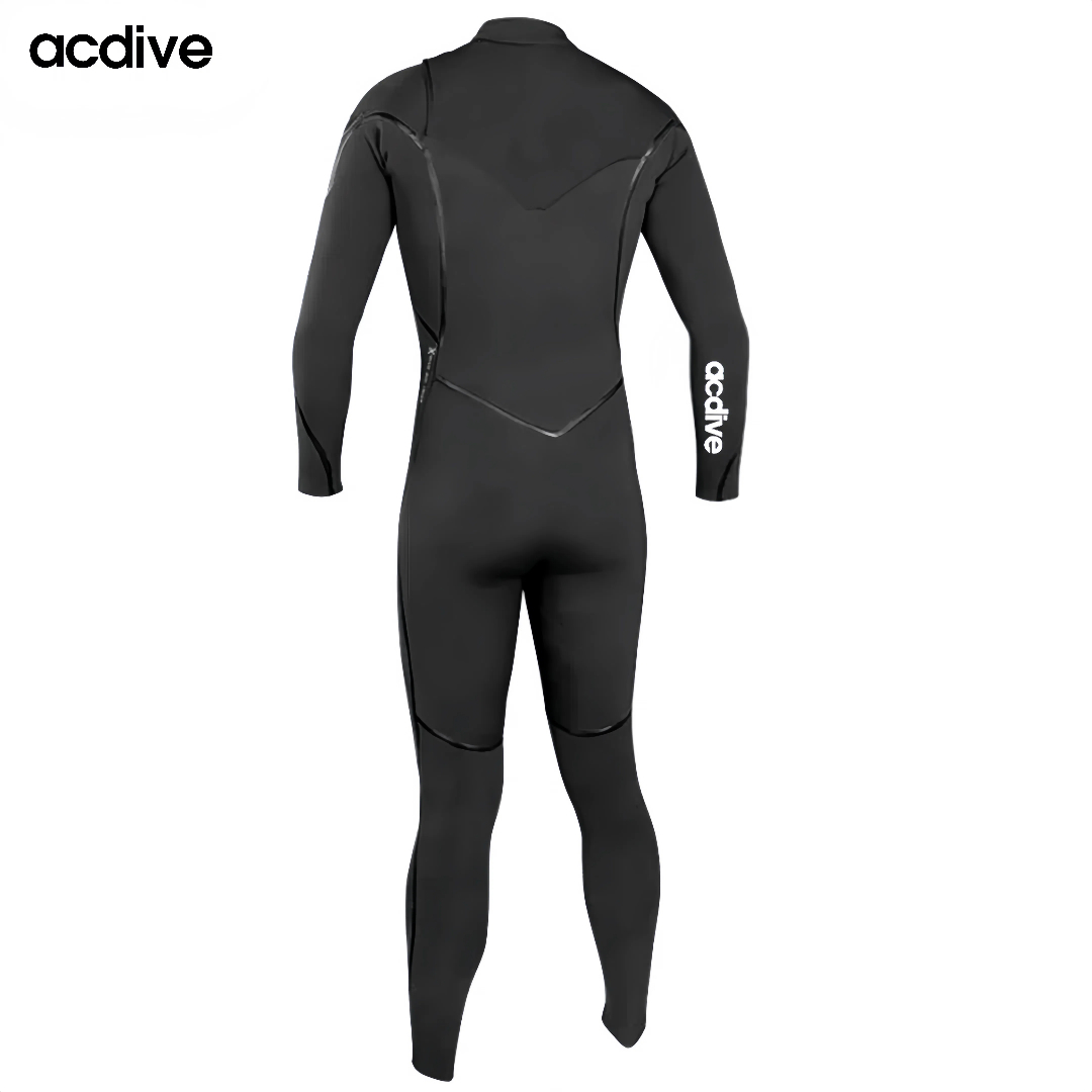 Acdive New 5/3mm Natural Rubber Max Stretchy Neoprene Customized Glued Tape Sealing Kite Surfing Free Diving Wetsuit - Image 4