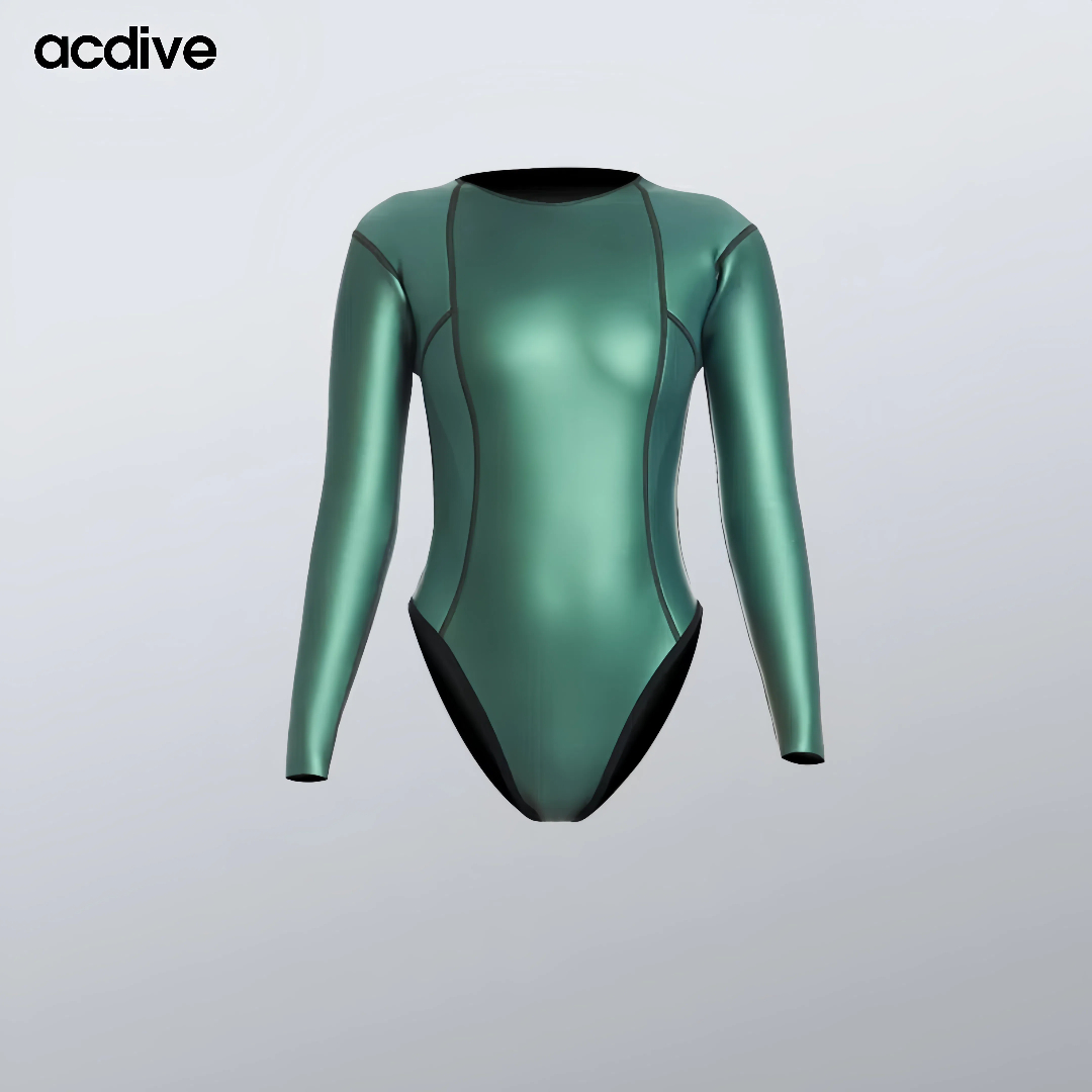 Titanium Coated 2mm Max Stretchy Neoprene Women Customized Diving Bikini Wetsuit - Image 3