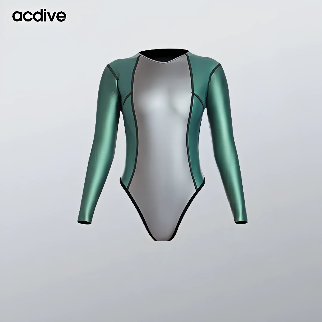 Titanium Coated 2mm Max Stretchy Neoprene Women Customized Diving Bikini Wetsuit - Image 4