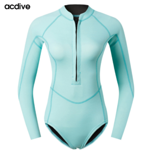2mm Super Stretchy Neoprene Women Long Sleeve Surfing Diving Snorkeling Water Sports Bikini Legless Wetsuits