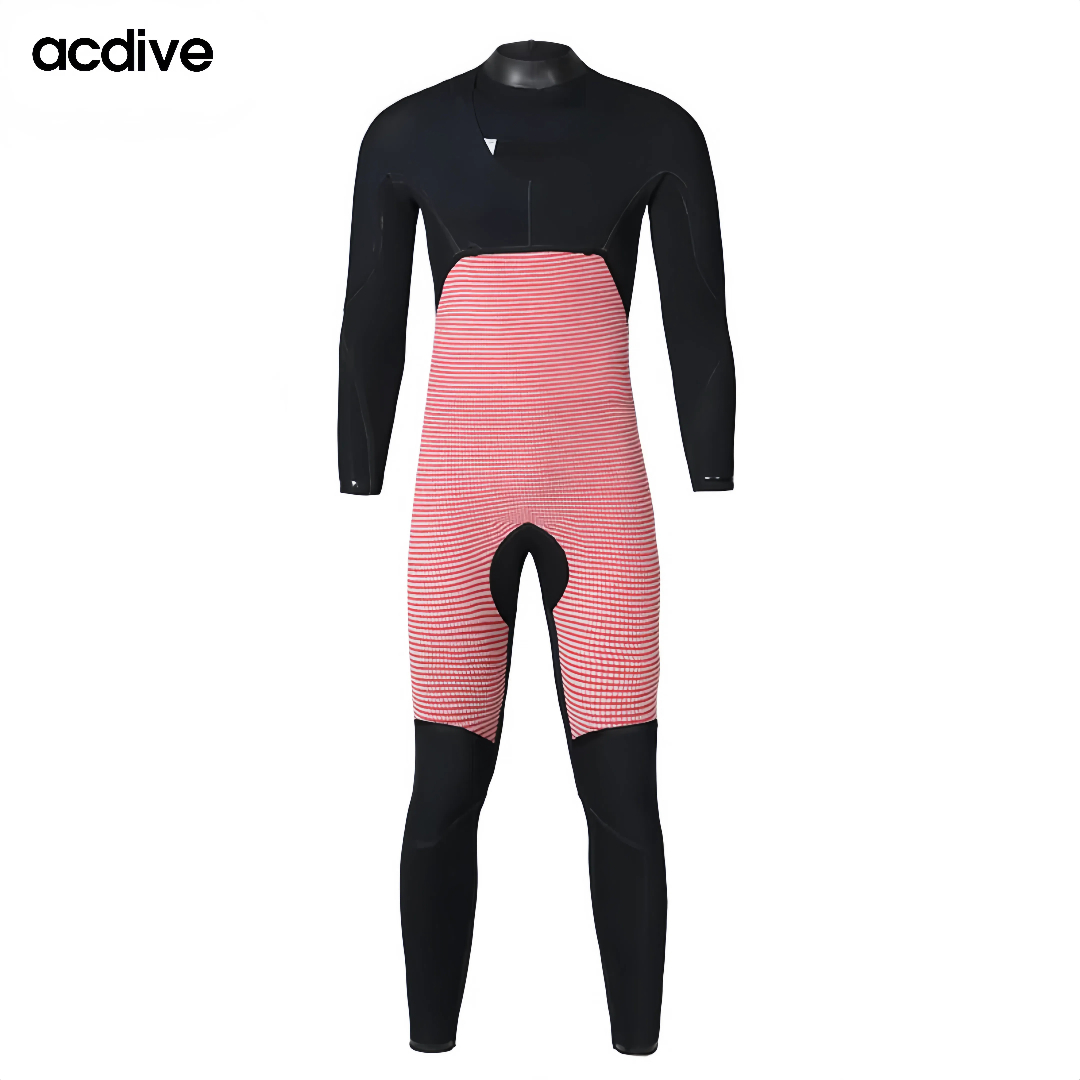Chest Zipper Super Stretchy 3/2mm Cr Neoprene Kite Surfing Free Diving Adult Tape Sealed Full Wetsuit - Image 3