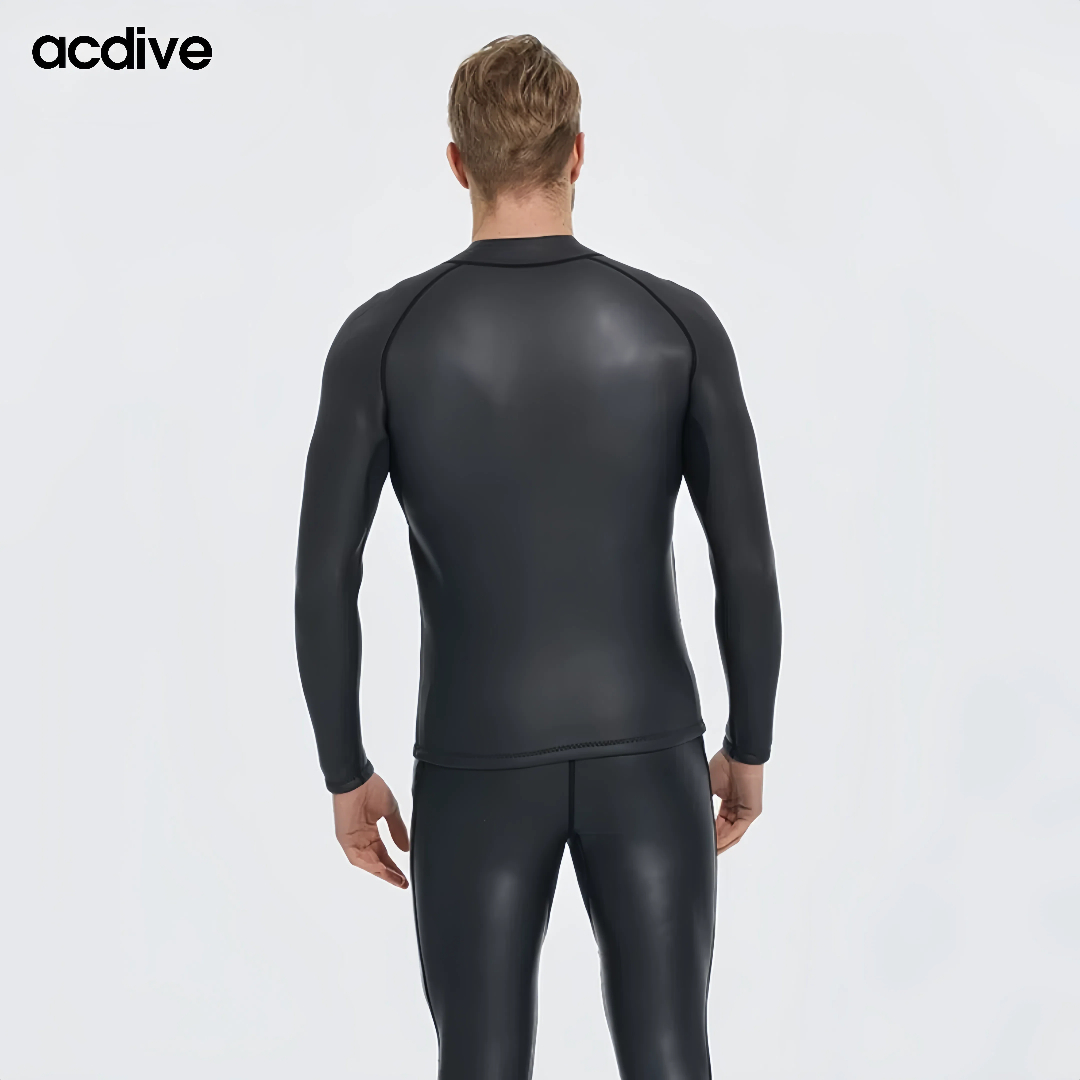 Acdive 2mm Super Stretchy Smooth Skin Neoprene Top Long Sleeve Free Diving Surfing Customized Adult Jacket - Image 4