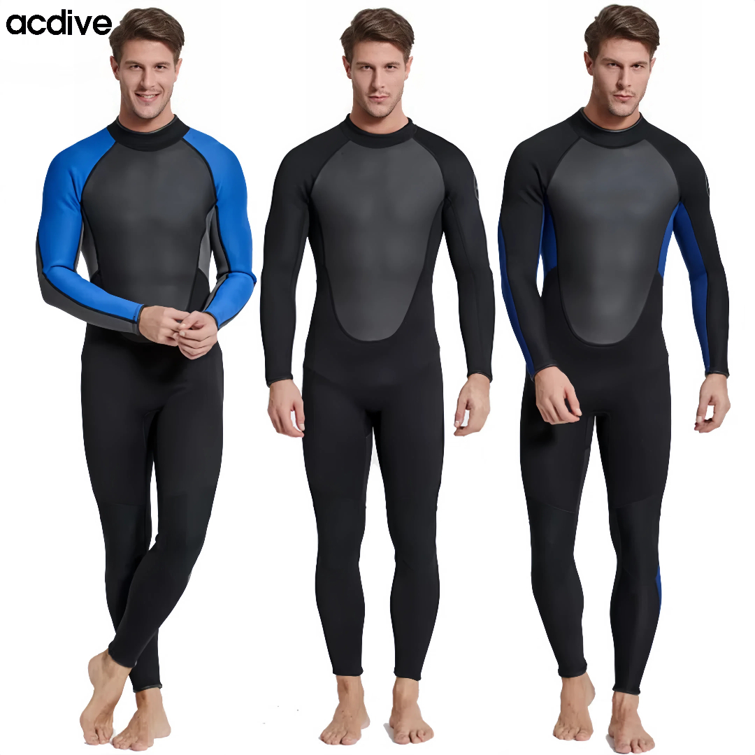 Fast Shipping Men Full Sleeve 3mm Shark Skin Stretchy Neoprene Scuba Snorkeling Surfing Free Diving Wetsuit