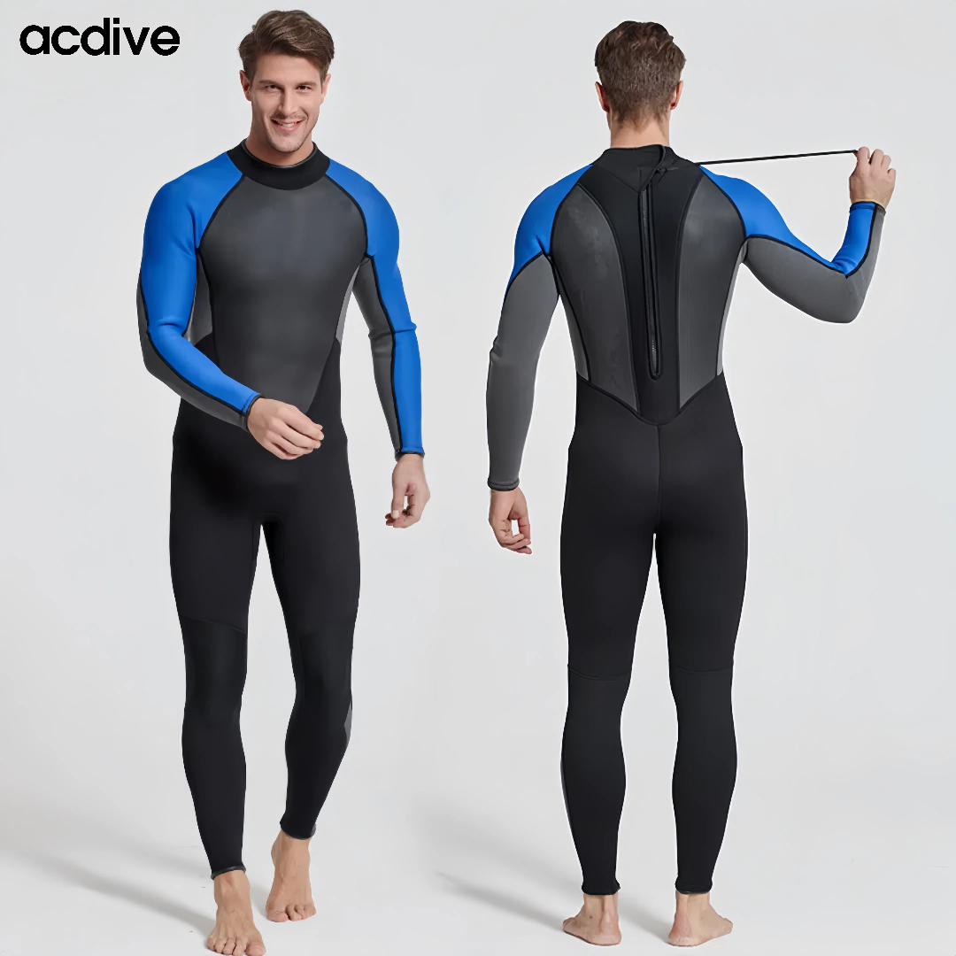 Fast Shipping Men Full Sleeve 3mm Shark Skin Stretchy Neoprene Scuba Snorkeling Surfing Free Diving Wetsuit - Image 3
