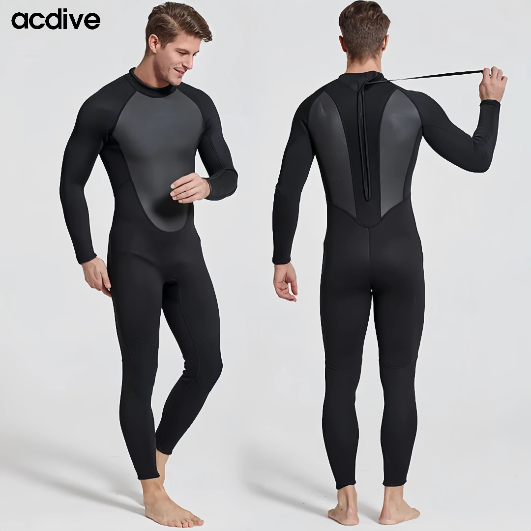 Fast Shipping Men Full Sleeve 3mm Shark Skin Stretchy Neoprene Scuba Snorkeling Surfing Free Diving Wetsuit - Image 4
