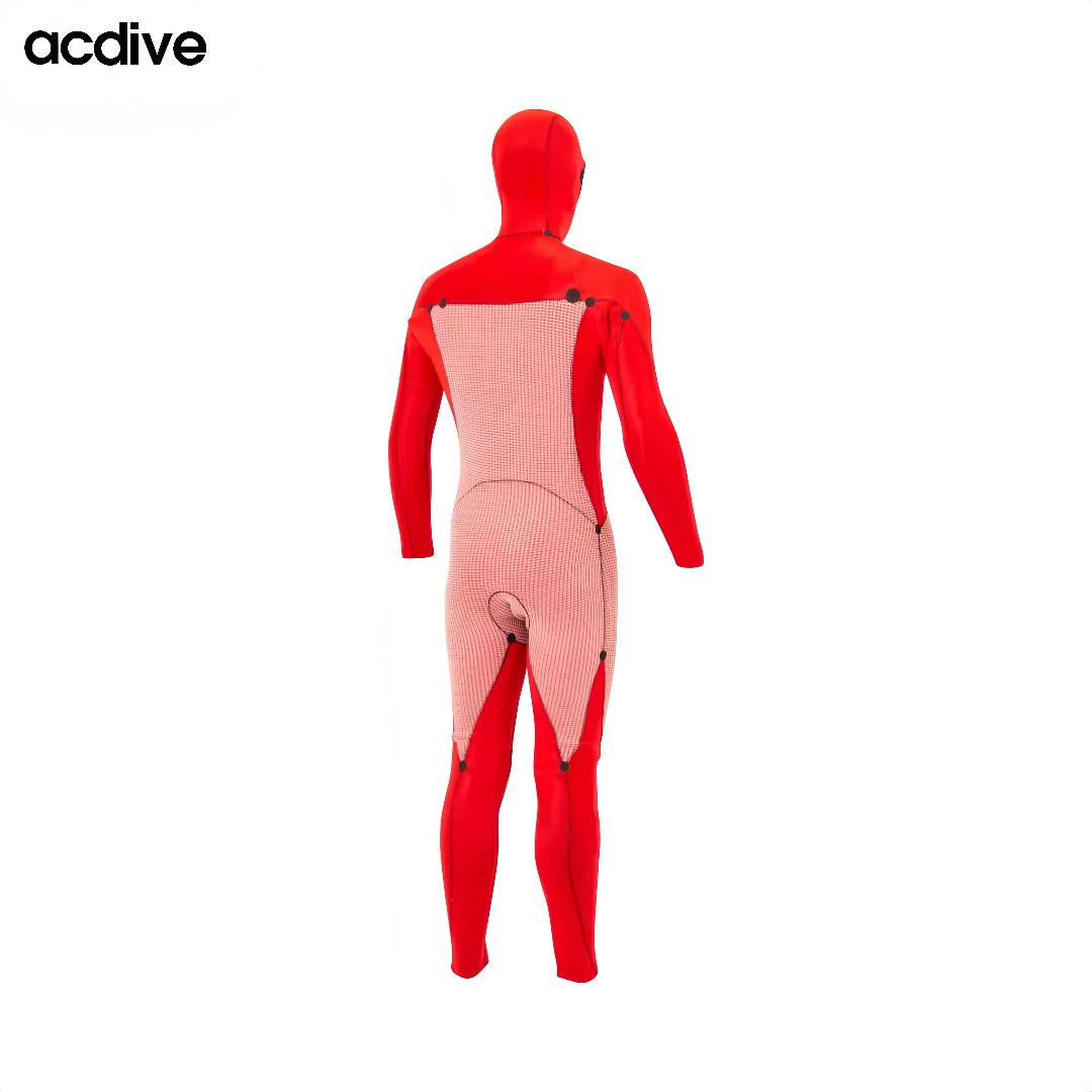 Adult Customized Super Stretchy 5/4mm Neoprene Chest Zip Hoodie Tape Sealed Kite Surfing Free Diving Wetsuit - Image 3