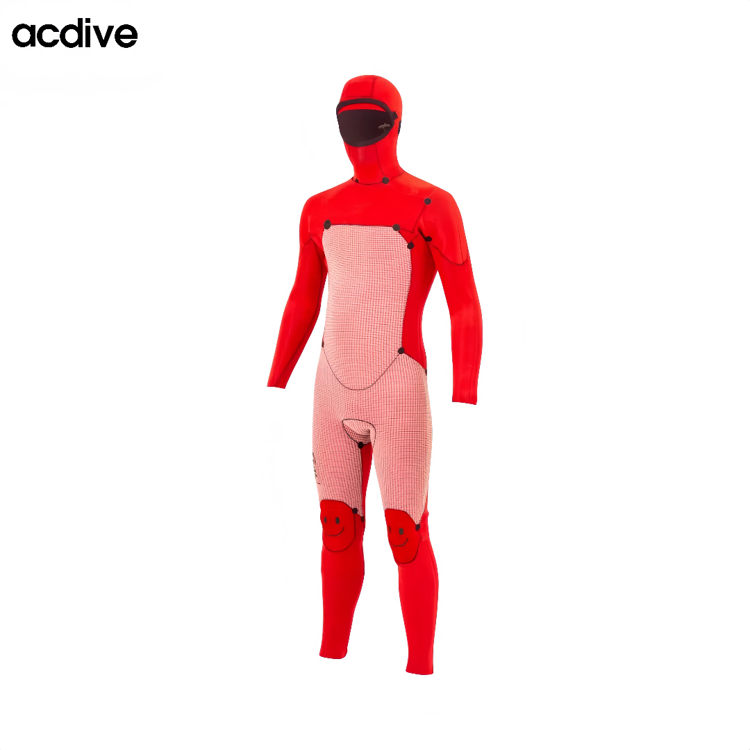 Adult Customized Super Stretchy 5/4mm Neoprene Chest Zip Hoodie Tape Sealed Kite Surfing Free Diving Wetsuit - Image 4