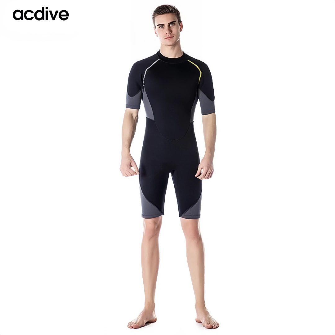 Acdive Short Sleeve 2mm Neoprene Suits Men Surfing Diving Snorkeling Jet Skiing Wetsuit - Image 2