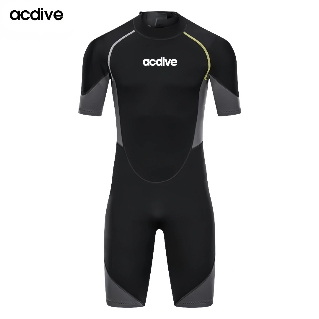 Acdive Short Sleeve 2mm Neoprene Suits Men Surfing Diving Snorkeling Jet Skiing Wetsuit