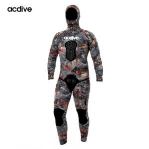 Acdive Premium Camo 2. PCS 5mm Spearfishing Men Neoprene Scuba Diving Customized Hooded Full Wetsuit