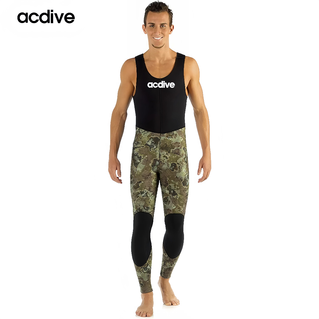 Customized 2. PCS 5mm Spearfishing Camo Ultra Stretchy Cr Neoprene Men Hooded Open Cell Scuba Diving Wetsuit - Image 3