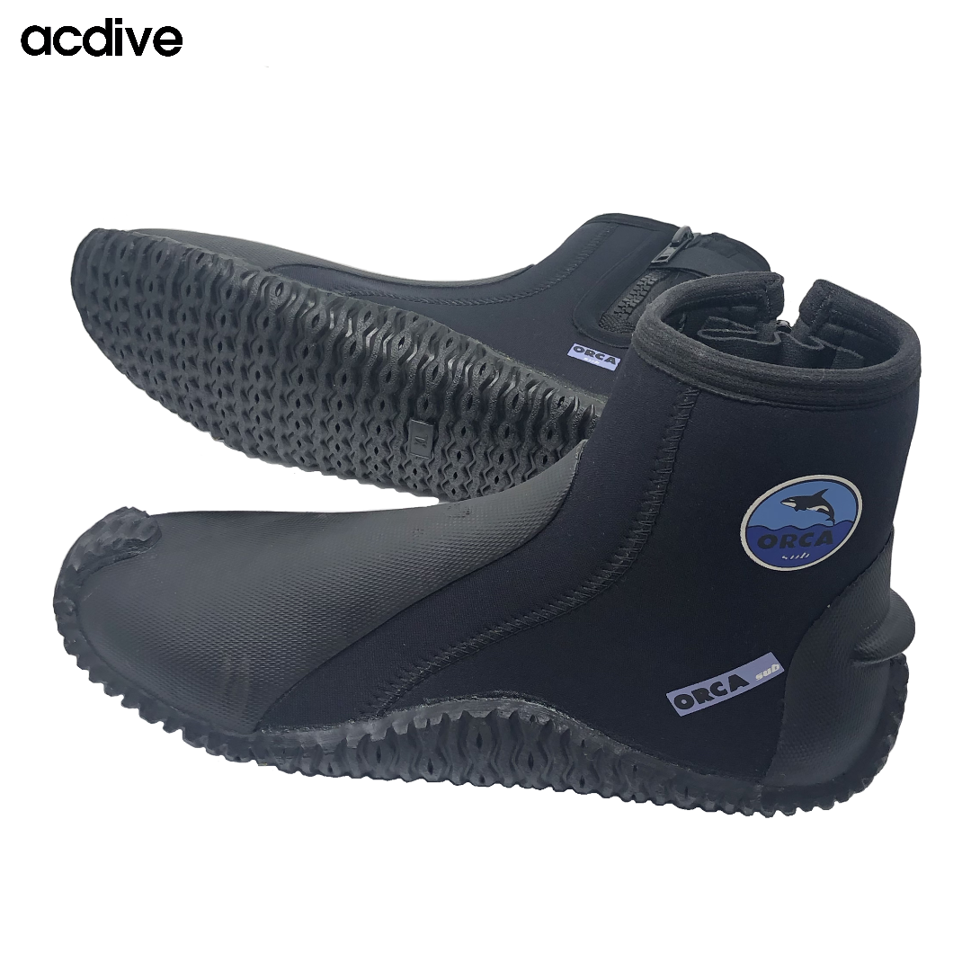 Factory Supply Diving Spearfishing Protection Zip Vulcanized 5mm Neoprene High Quality Fast Shipping Boot - Image 2