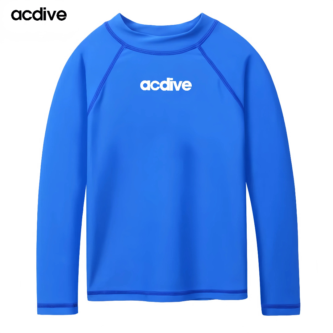 Acdive OEM ODM Children Long Sleeve Upf 50+ Sun Shirt Snorkeling Swimming Floating Aqua Rash Guard - Image 3