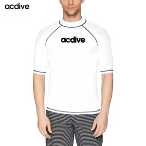 High Quality Men Classic UV Protective Upf 50+ Ice Silk Skins Short Sleeve Surfing Swimming OEM ODM Rash Guard