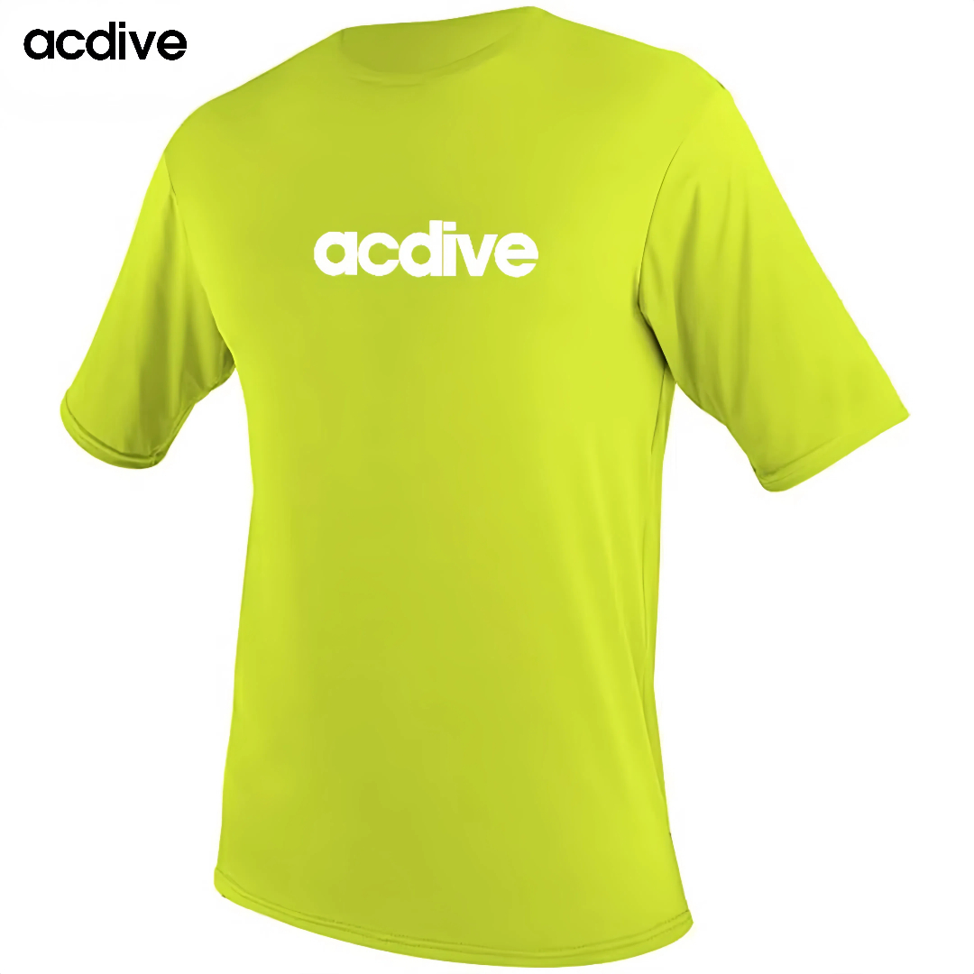 Adult Basic Pure Colors Customized Pattern Upf 50+ Half Sleeve Surfing Snorkeling Swimming Aqua Rash Guard